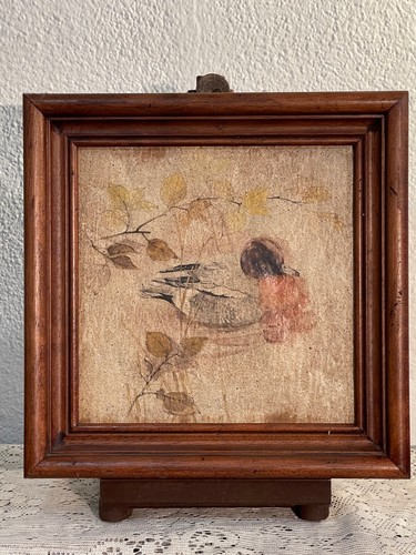 Lot De 4 Encadrés à L'aiguille Crewel Bucilla - Ferme, école, église - Vintage