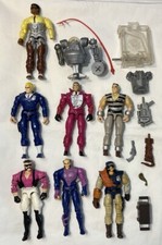 Vintage Hasbro Cops 'n Crooks 1988 Action Figures Lot Big Boss Louie Bulletproof