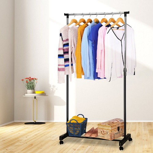 Clothes Garment Coat Hanger Rack Organizer Hat Hook Stand Shoes Storage Metal - Picture 2 of 9