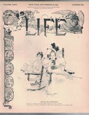 1895 Life September 26 - Defender wins the America's Cup; Mermaid; Jewish baby