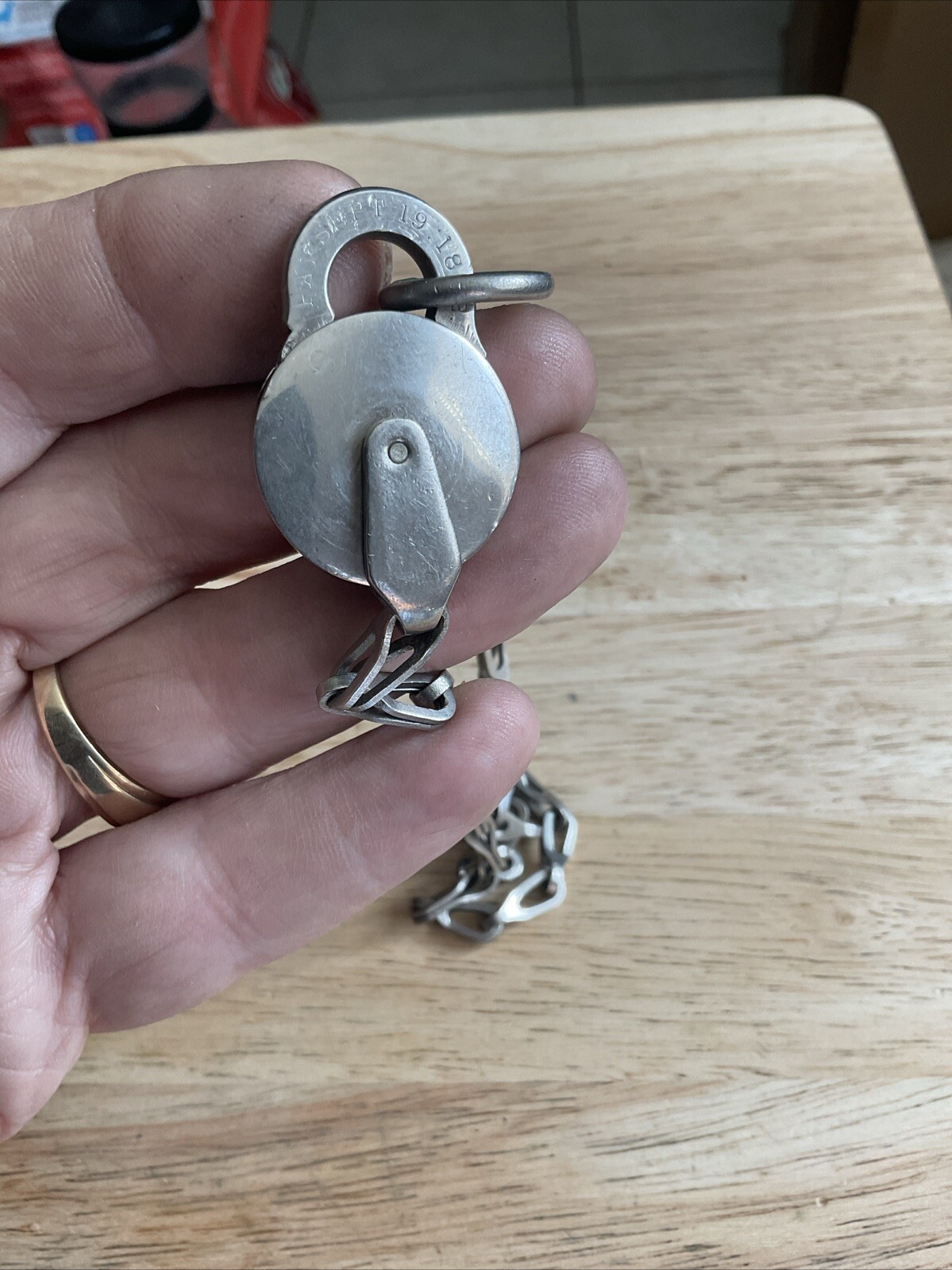 Vintage Ames Sword Co. Spare Tire Lock Sept 19 1882 No Key