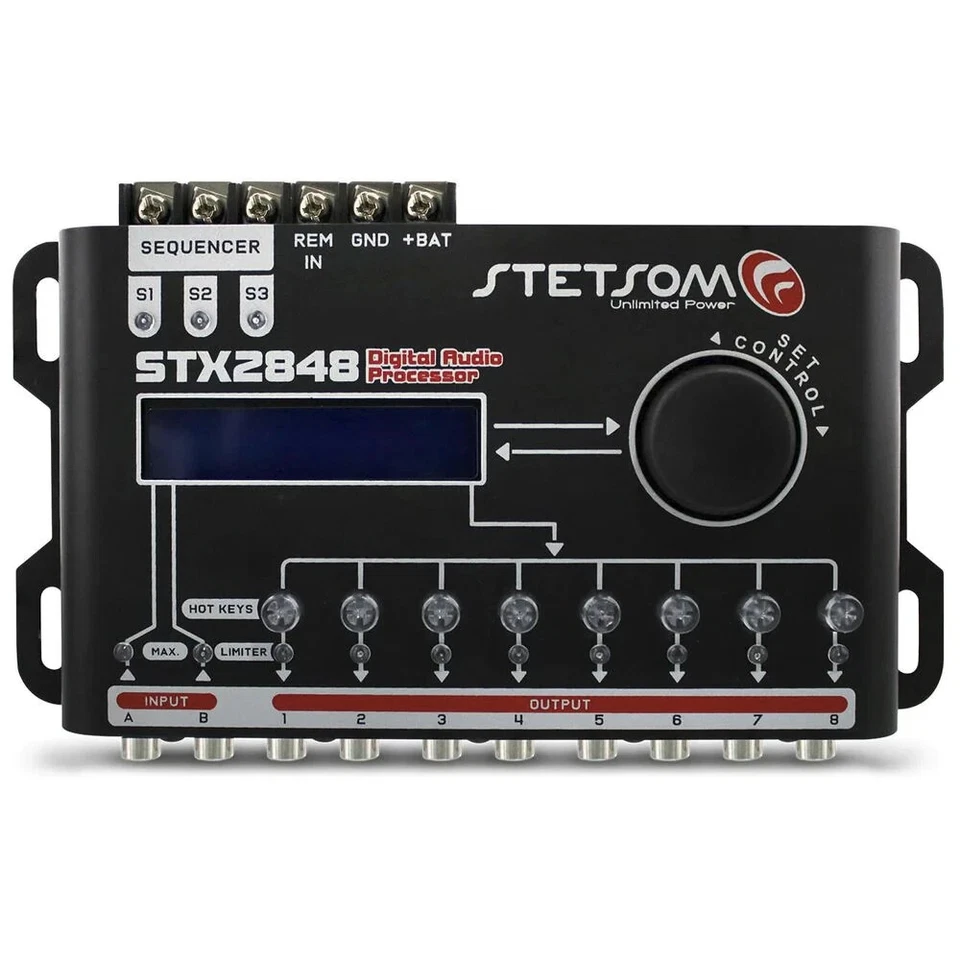 Stetsom STX2848 Equalizer / Crossover 2 Input Channels, 8 Output Channels w/ DSP - Image 2 of 4