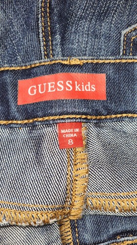 GUESS KIDS BOY SKINNY FIT BLUE JEANS DENIM ADJUSTABLE WAIST SIZE 8 - Picture 5 of 7