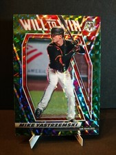 2021 Mosaic Baseball Mike Yastrzemski Will To Win Green PRIZM #WTW12 SF Giants