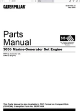 CAT Caterpillar 3056 Marine Generator Set Engine SNX1 Parts Catalog Manual USB