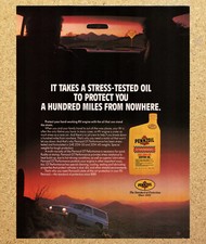 Pennzoil Gt Motor Oil RV Engine Protection - Vintage Print Ad Ephemera Art 1986