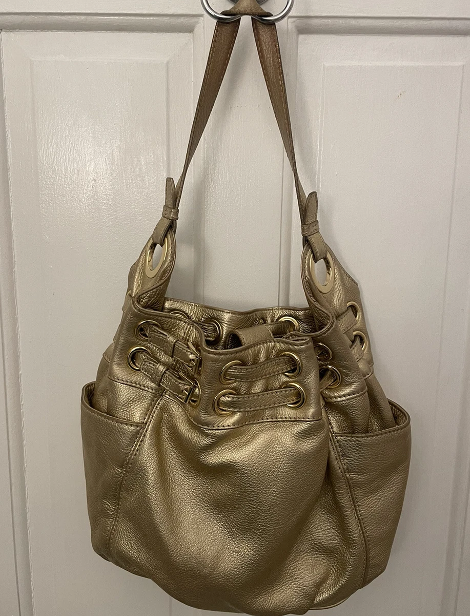 Brown and gold michael kors clearance purse