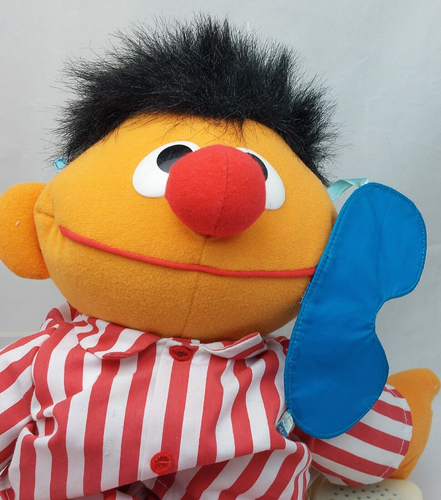 Vintage 1996 Tyco Sleep Ernie Doll Toy Sesame Street Talks "I feel good" Excelle - Picture 2 of 6