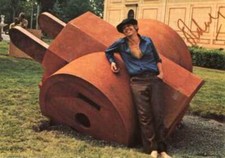 SCULPTOR Claes Oldenburg autograph, signed art postcard