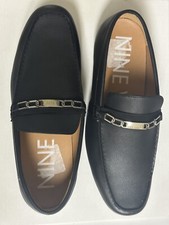 Nine West Damian Mens Black Leather Casual/ Dress Shoes New Free Shipping!