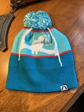 New Cirque Unisex Fly Like an Eagle Beanie Green One Size Ski Freestyle Apres