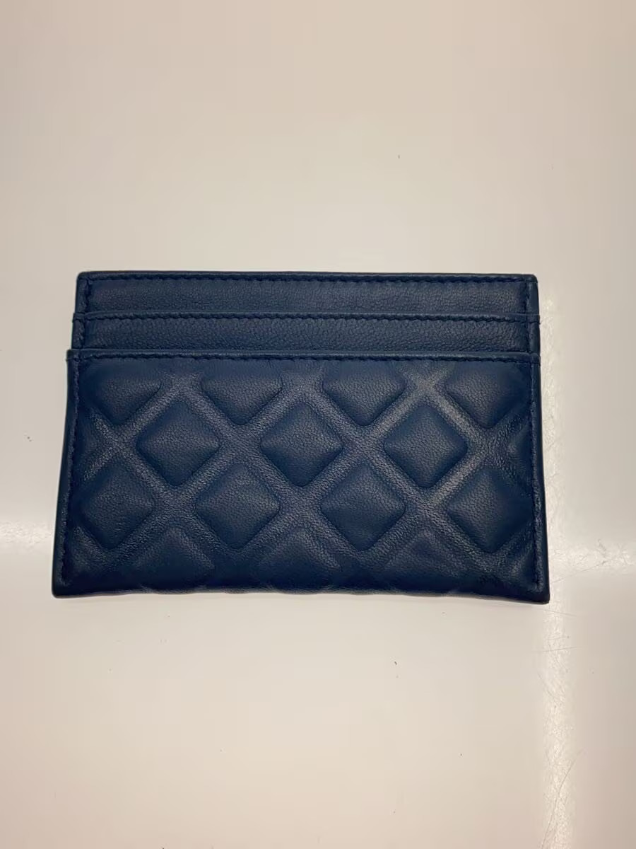CHANEL Women's Quilted Leather Card Case in Navy with Coco Mark thumbnail 2