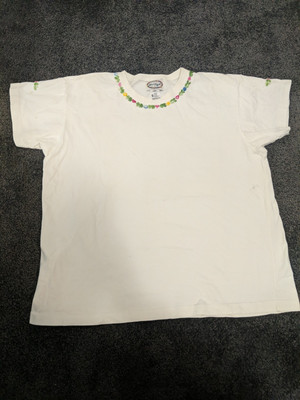 Vintage Original Swan Magic By Hand 100% Cotton Tshirt Embroidery Medium READ