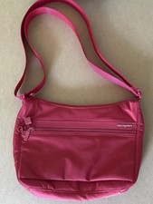 Hedgren Red Nylon Shoulder Crossbody Purse Ba...