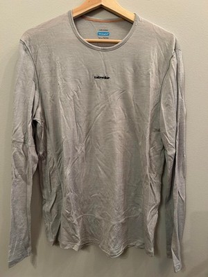 Icebreaker 125 ZoneKnit Wind Energy Long Sleeve Merino Tencel Men's Medium Ether