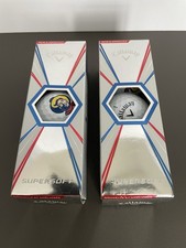 Callaway Supersoft Golf Balls 2 Sleeves of 3 white NEW. Includes 8 Tees.