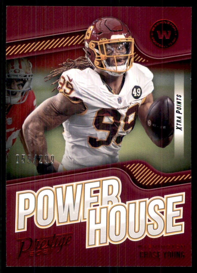 2021 Panini Prestige Power House Xtra Points Red Chase Young 155/299 Washington