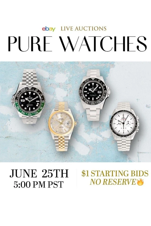 🔥⌚ ROLEX SPRITE, BRUCE WAYNE & MORE! ALL AUCTIONS START AT $1 ⌚🔥