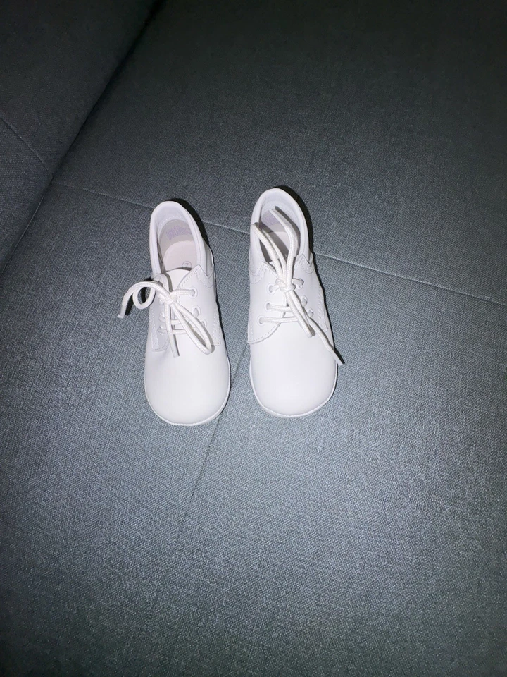 Angel Garment Igirldress Toddler Boys Christening Shoes 7C White - Image 2 of 4