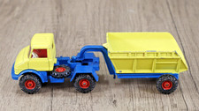 Vintage Corgi 1145 Mercedes Unimog 406 Tractor + Goose Dump Trailer w/ Rear Tip