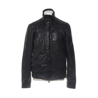 Tigha, Lederjacke, Herren, Größe: M, Grau, Einfarbig #F49