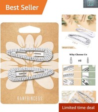 Elegant 2Pcs Rhinestone Hair Clips for Women Perfect for Weddings and Proms