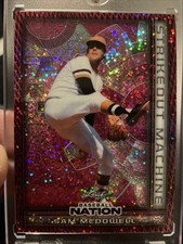 2025 Leaf Baseball Nation Strikeout Machines Sam McDowell 4/5 Ruby Sparkles SP