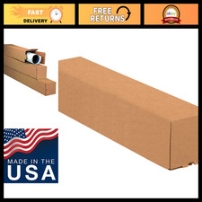 Square Mailing Tubes 3" x 3" x 25" Kraft Paper - Pack of 25 for Shipping Stora