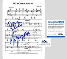 LAURYN HILL AND PRAS AUTOGRAPH SIGNED NO WOMAN NO CRY FUGEES SHEET MUSIC ACOA