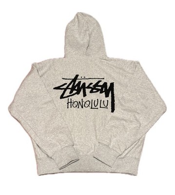 Stussy Honolulu~ Chapter Zip Up Hoodie~ Grey Size L~ BRAND NEW