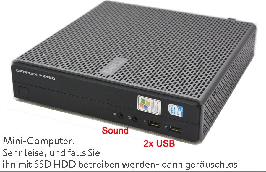 KLEINER COMPUTER FX160 80GB FESTPLATTE 2GB RAM RS-232 VGA DVI WINDOWS XP V33 - Bild 2 von 4