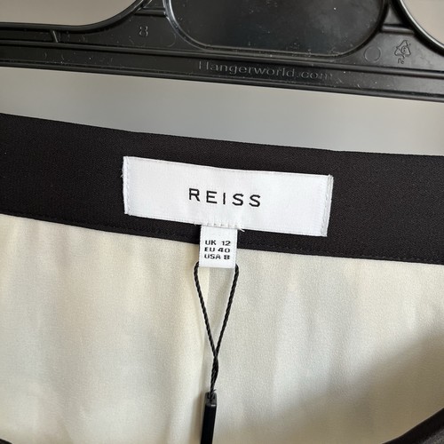 Reiss Mya Pleated Midi Skirt 12 Ivory Mix Iguana Floral Print New with Tags - Picture 6 of 8
