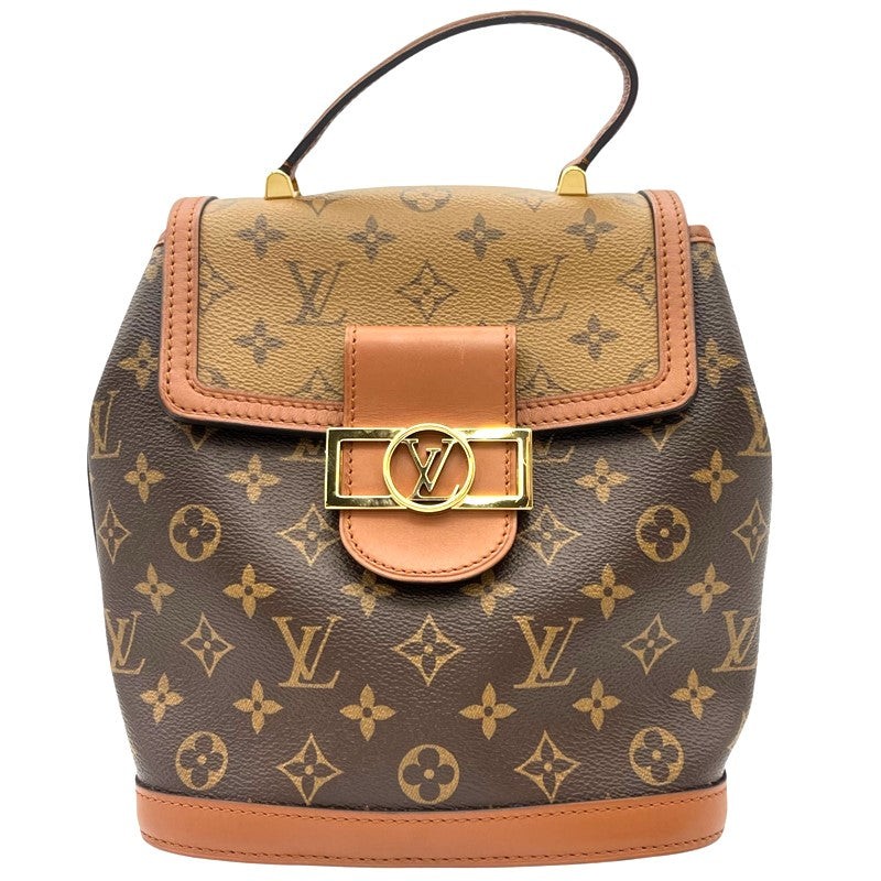 LOUIS VUITTON Dauphine Backpack M45142 Monogram Reverse Canvas Black