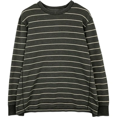 Used Eddie Bauer striped thermal long-sleeve T-shirt waffle knit men's size ... - Image 1 of 4