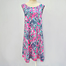 Lilly Pulitzer Dress Small Pink Sleeveless Raylee Extra Lucky A Line Elephants