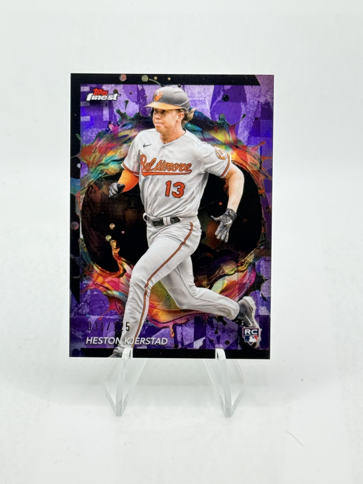 2024 Topps Finest Heston Kjerstad Rookie Rare Purple Refractor Orioles #/125 SP