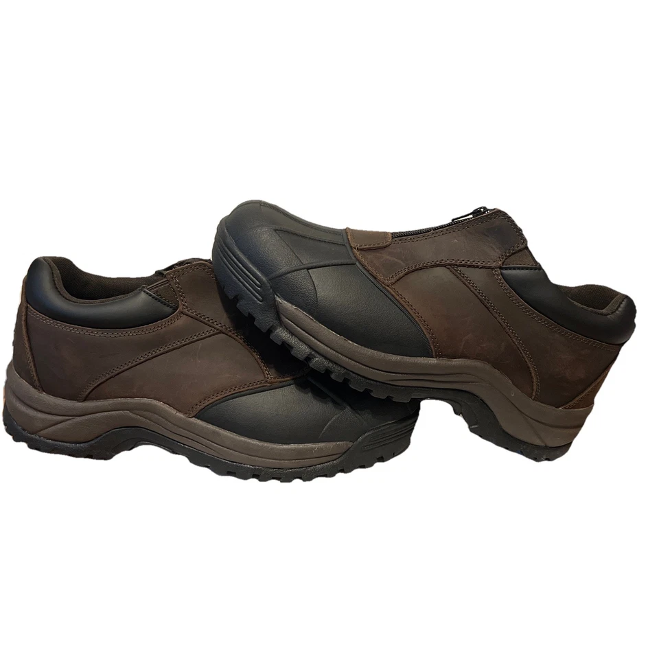 Propet 靴子 男式 暴雪 踝拉链 棕色皮革 尺寸 12W(E) 超宽 M3786 — 第 4/4 张图片