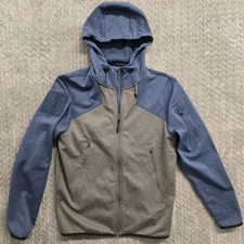 5.11 Reactor FZ Hoodie 2.0 Mens Medium Tactical Pockets Full Zip Blue Gray