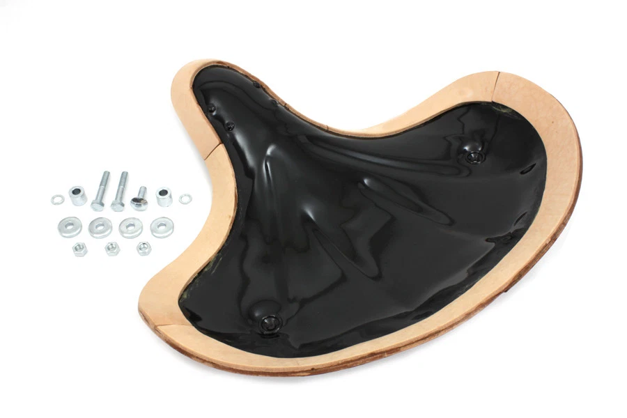 Asiento individual Early Knucklehead de cuero natural para Harley Davidson Foto 4 de 4