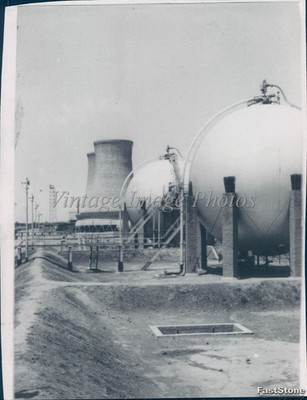 Iraq Oil Industry Storage Tank Steel Cylinder 4X5 Historic Vintage Photo