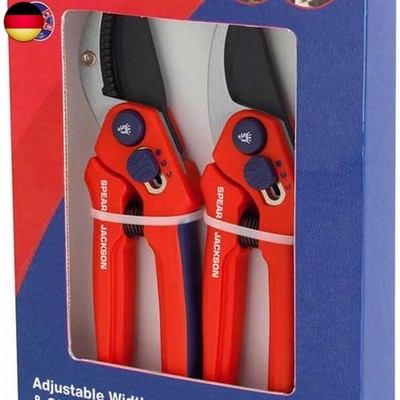 Spear & Jackson CUTTINGSET3 Razorsharp verstellbare breite Gartenschere und