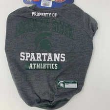 Property Of Michigan State Spartans Pets First NCAA Graphic Dog Tee Shirt M