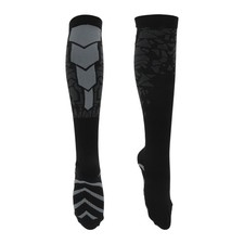Non Slip Cycling Socks Size S-M Cycling High Socks Black Grey 1
