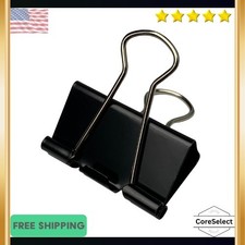 40Pcs Medium Binder Clips 1.25 Inch Black Paper Clamps Office School Supplies...