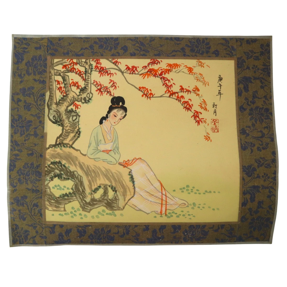 丝绸和织物1850-1899 年中国画作、画卷| eBay