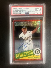 2020 Topps Silver Pack 1985 Jesus Luzardo Red Refractor Auto 4/5 PSA 10 POP 1/1