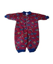 Vintage Buster Brown Red Bodysuit Baby 12M Blue Collar Made USA