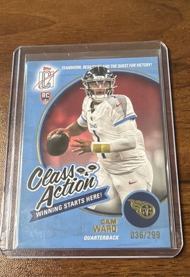 2025 Topps Signature Class - Class Action Cam Ward #CA-25 Coral /299 (RC)