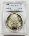 1896-P $1 Morgan Dollar PCGS MS64 90% Silver PHILADELPHIA US Coin - EDGE TONING