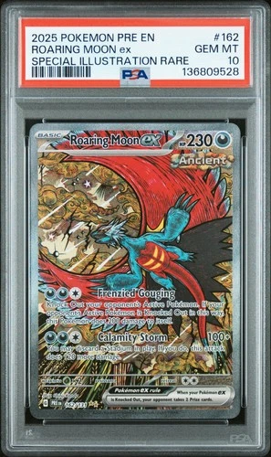 2025 POKEMON PRE EN-PRISMATIC EVOLUTIONS #162 ROARING MOON EX PSA 10